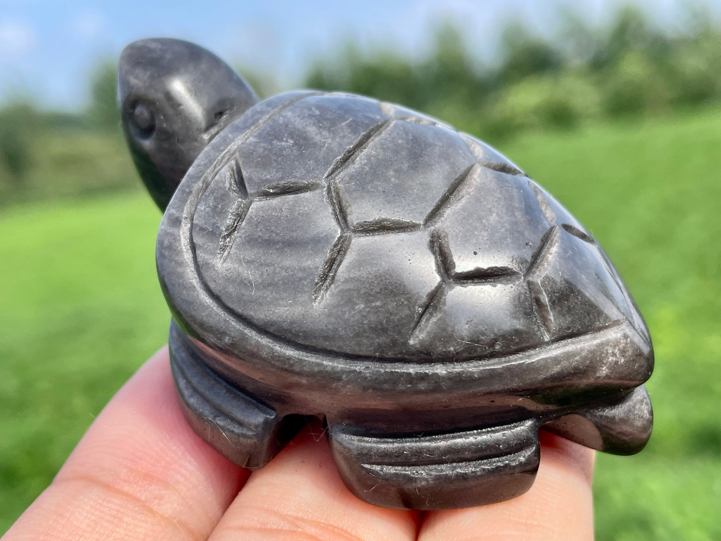 2.6''+ Natural Silver obsidian quartz,quartz crystal,hand carved,Crystal Tortoise skull,Crystal Gifts