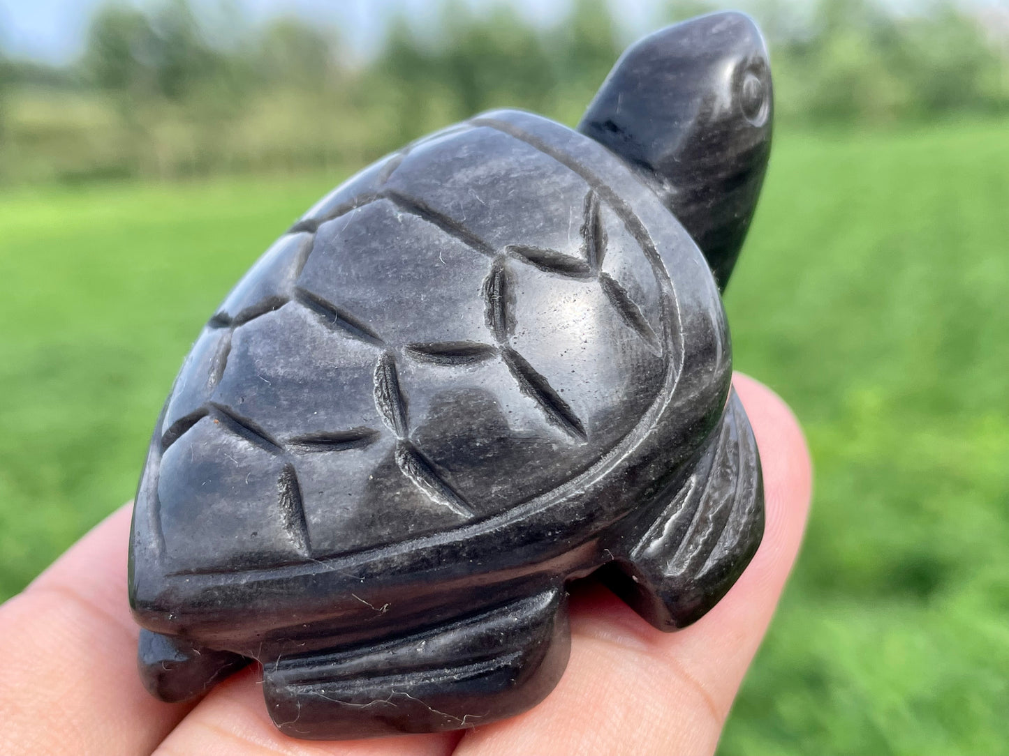 2.6''+ Natural Silver obsidian quartz,quartz crystal,hand carved,Crystal Tortoise skull,Crystal Gifts